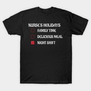 Nurse Christmas Night Shift T-Shirt